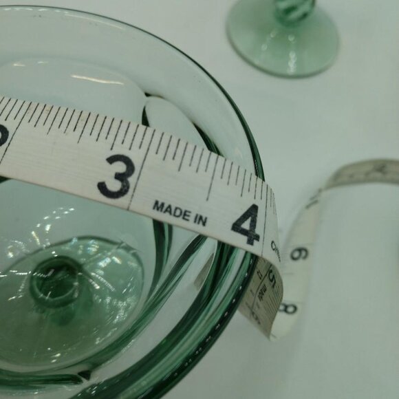 4 Vintage Fostoria Jamestown 4-1/4" Green Champagne Sherbet Goblets Glasses - Picture 6 of 6